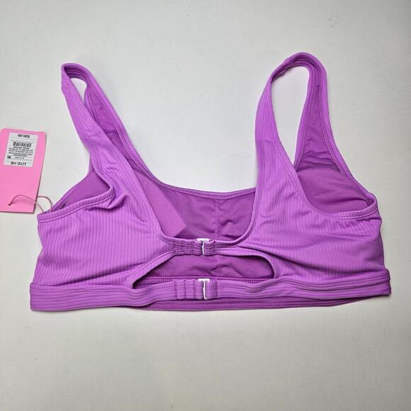 NEW Stoney Clover x Target Ribbed Bikini Top L Purple NWT - Picture 5 of 7
